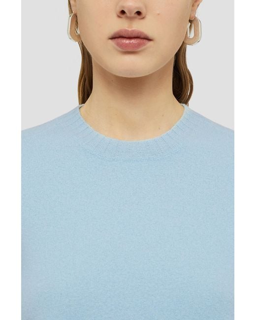 Jil Sander Blue Crewneck Long-Sleeved Jumper
