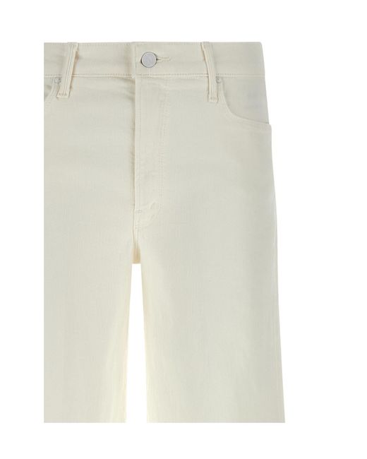 Mother White Wide Leg Jeans