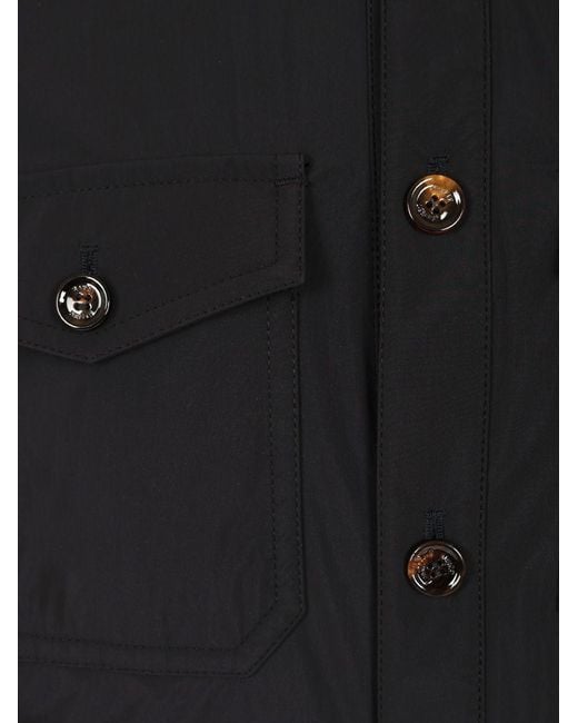 Moorer Black Shirt Jacket With Pockets for men