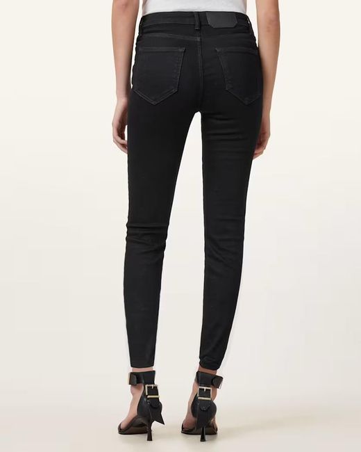 AllSaints Black Miller Slim Jeans