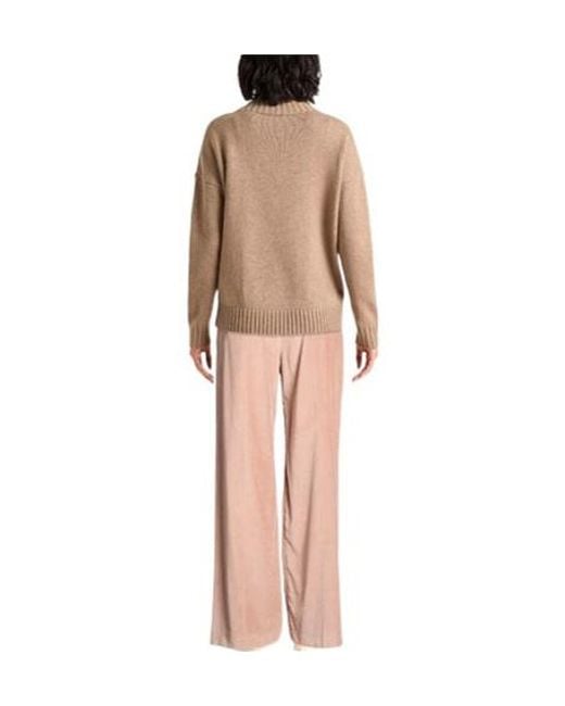 Weekend by Maxmara Pink Solid Casual Trousers