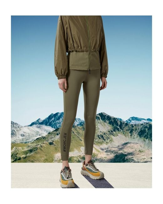 Moncler Green Jersey Leggings