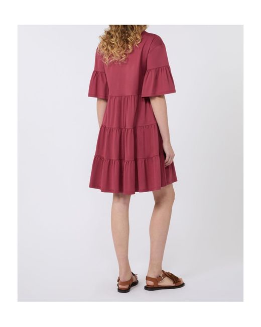 Weekend by Maxmara Red Cotton Jersey Kaftan Dress