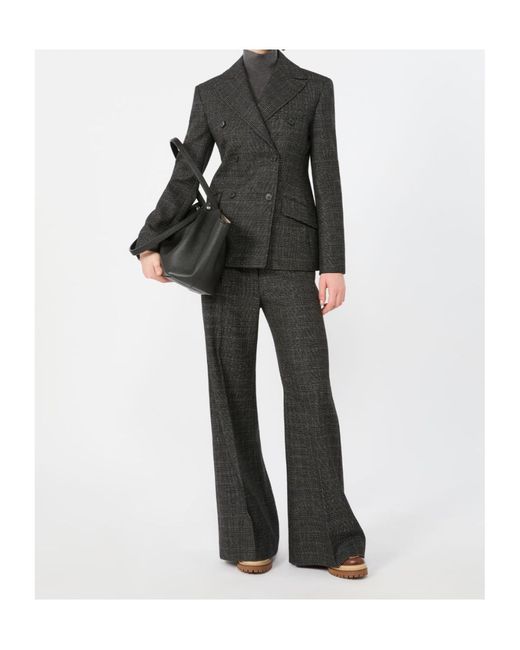 Weekend by Maxmara Black Prince Of Wales Check Wool Blazer