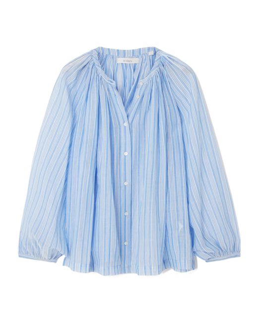 Doen Blue Cottonvoile Blouse