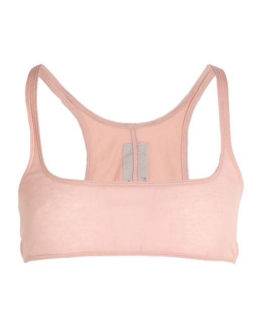 Rick Owens Pink Solid Color Sleeveless Cropped Top