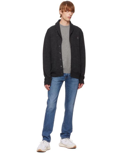 Polo Ralph Lauren Gray Polo Pony Embroidered Knitted Jumper for men