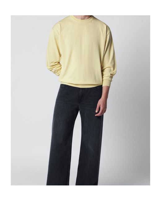 Auralee Natural Classic Crewneck Sweater for men