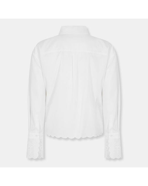 Weekend by Maxmara White Solid Color Long Sleeve Shirt
