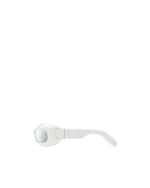 Dior White Eyewear Oval-Frame Sunglasses