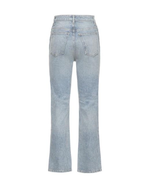 Khaite Blue Abigail Cotton Straight Leg Jeans