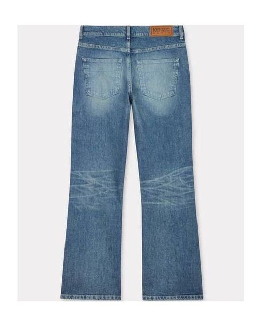 KENZO Blue Bara Cropped Denim Jeans