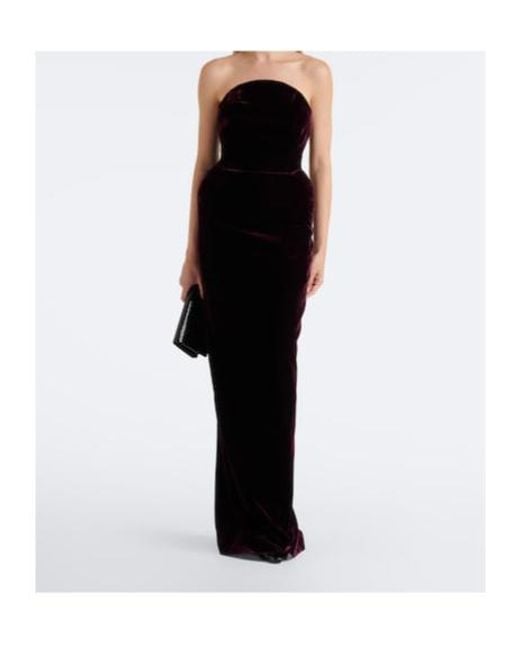 Mugler Black Velvet Bustier Gown
