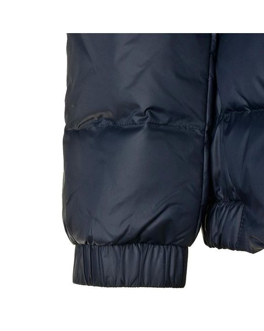 EA7 Blue Logo Hooded Down Jacket