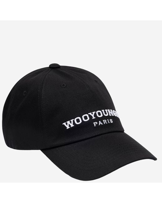 Wooyoungmi Black Logo Baseball Cap for men