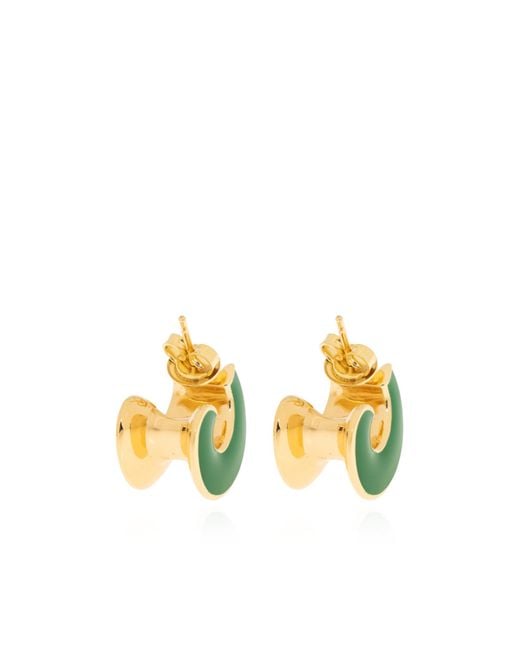 Bottega Veneta Yellow H Beam Small Earrings