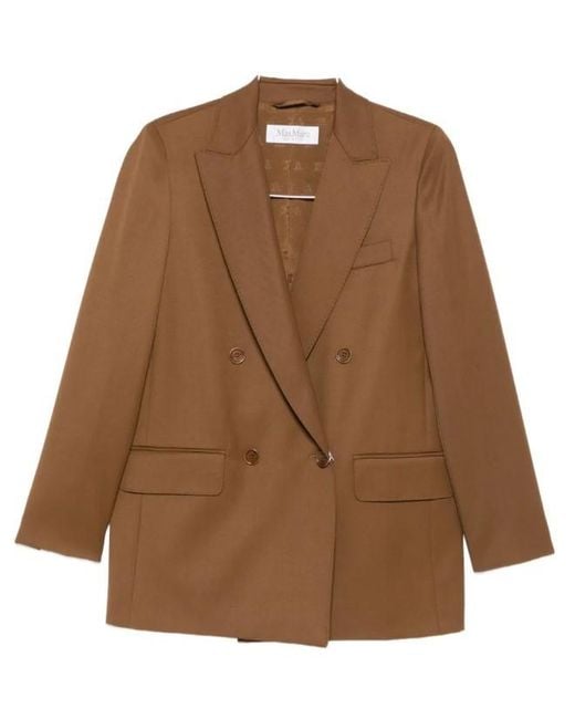 Max Mara Brown Long-Sleeved Suit Jacket