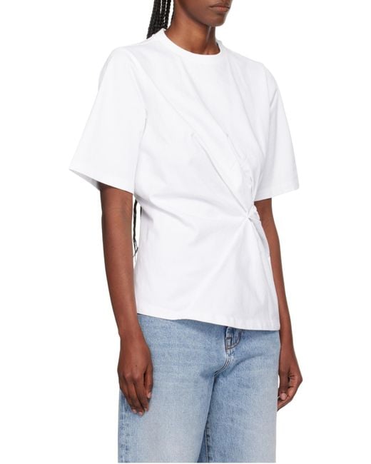 Rohe White Draped Front T-Shirt