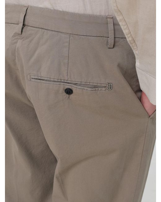 Dondup Gray Belt-Loop Trousers for men