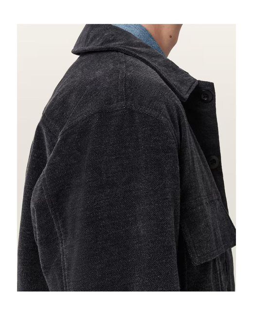 AllSaints Blue Hawker Corduroy Jacket for men