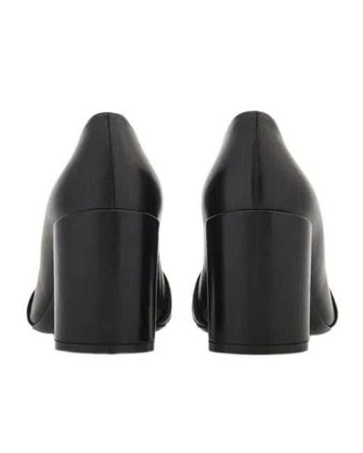 Ferragamo Black Gancini Decorated High Heels