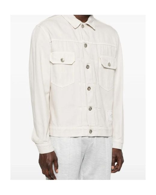 Eleventy White Flap-Pocket Jacket for men