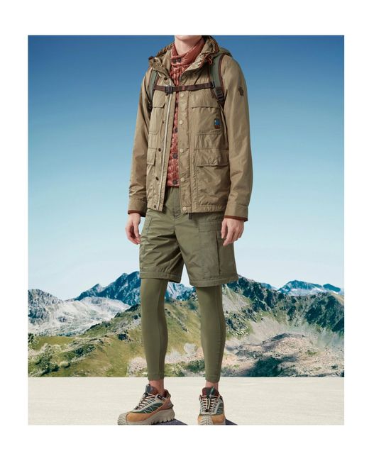 Moncler Green Grenoble Rutor Logo Patch Hooded Jacket for men