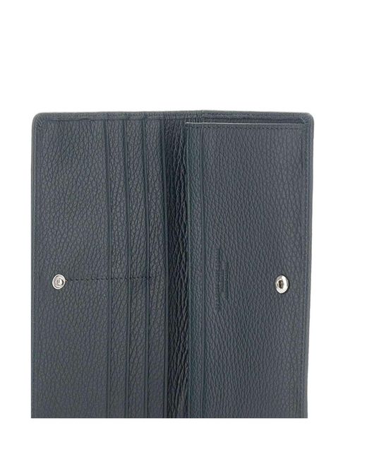 Gianni Chiarini Blue Grain Flap Wallet