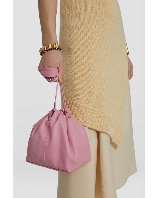 Jil Sander Pink Drawstring Bucket Bag