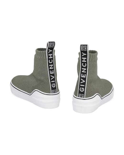 Givenchy Green Logo High-Top Socks, Boots, Casual Sports Shoes