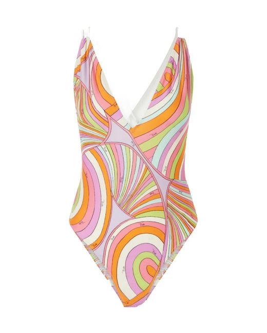 Emilio Pucci Pink Printed One-Piece