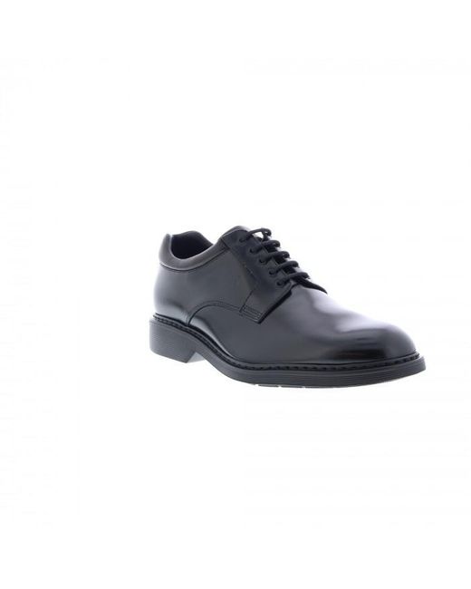 Hogan Blue Logo Embossed Lace-Up Shoes for men