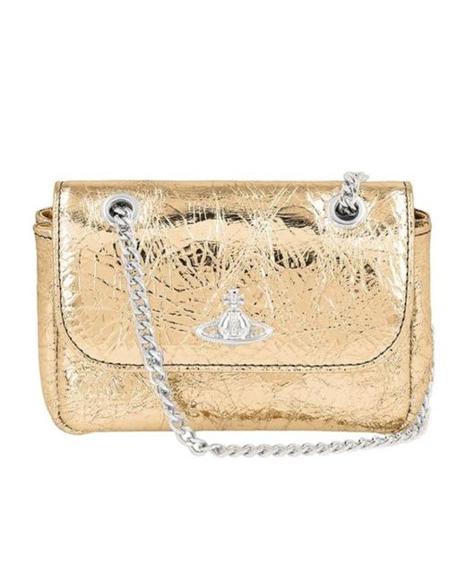 Vivienne Westwood Metallic Flap Shoulder Bag