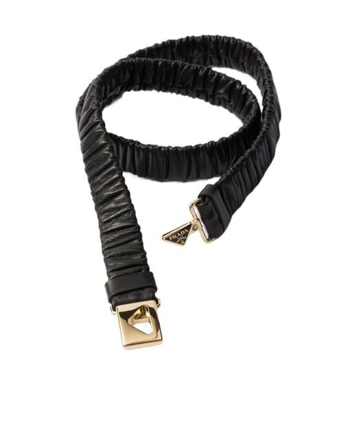 Prada Black Leather Belt