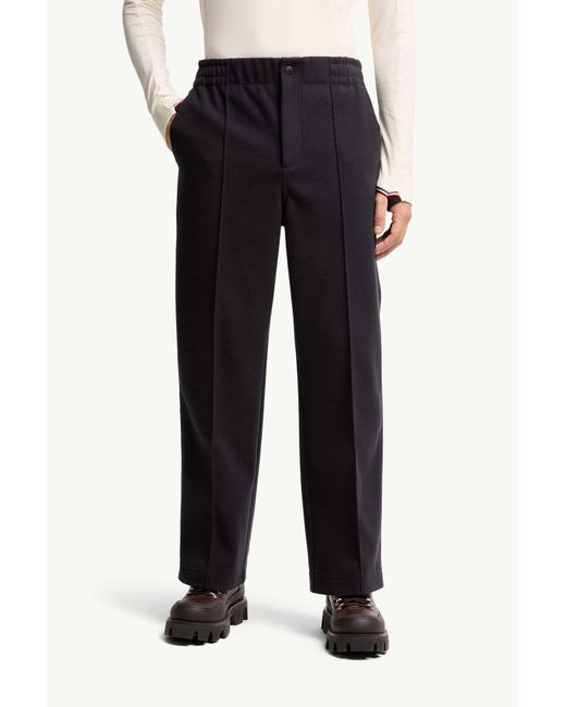 Moncler Blue Embossed Logo Sweatpants for men