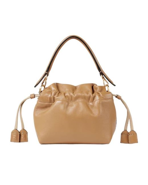 ショルダーバッグ・ポシェット Fendi Mamma Baguette Small Bag In Beige Nappa Fendi Mamma Baguette Small Shoulder Bag | Lyst