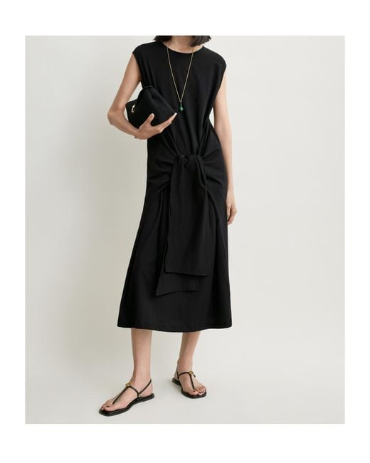 Totême  Black Totême Tie-Waist Jersey Dress