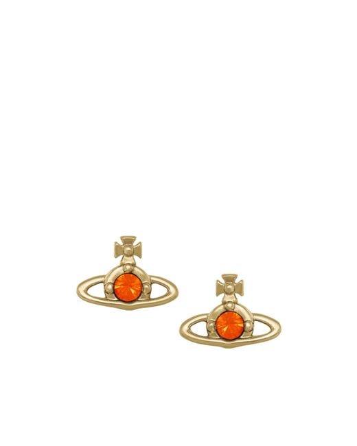 Vivienne Westwood White Orb Crystal Earrings