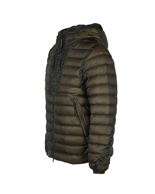 C P Company Green Goggle Quilted Jacket for men