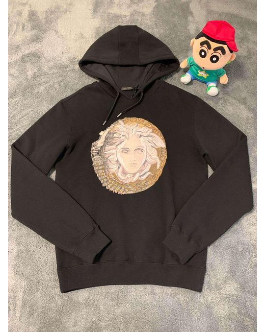 Versace Black Medusa Hooded Hoodie for men