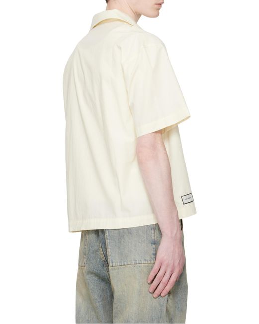 Entire studios White Boxy Short-Sleeve Shirt