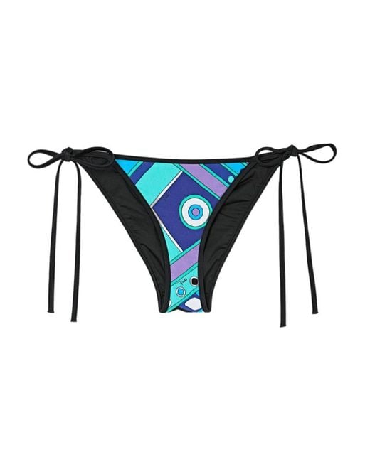 Emilio Pucci Blue Pucci Vivara Low-Rise Tie Bikini Briefs