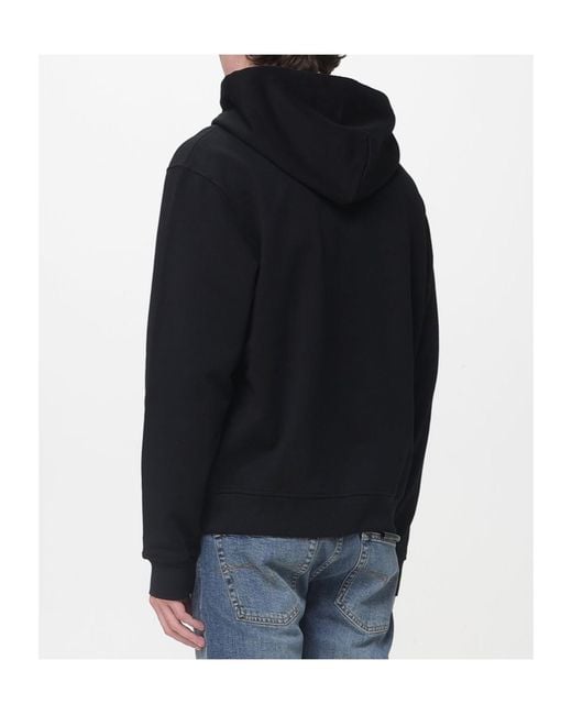 Versace Jeans Black Couture Logo Print Hoodie for men