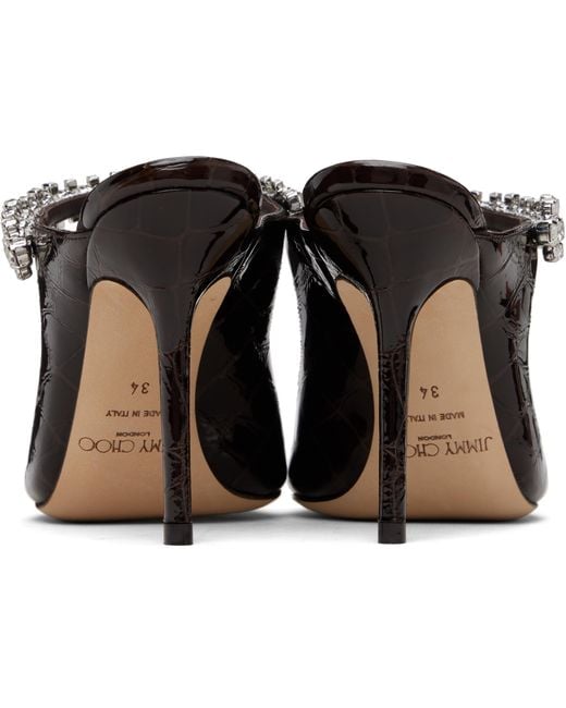 Jimmy Choo Brown Bing 100 High-Heeled Mules