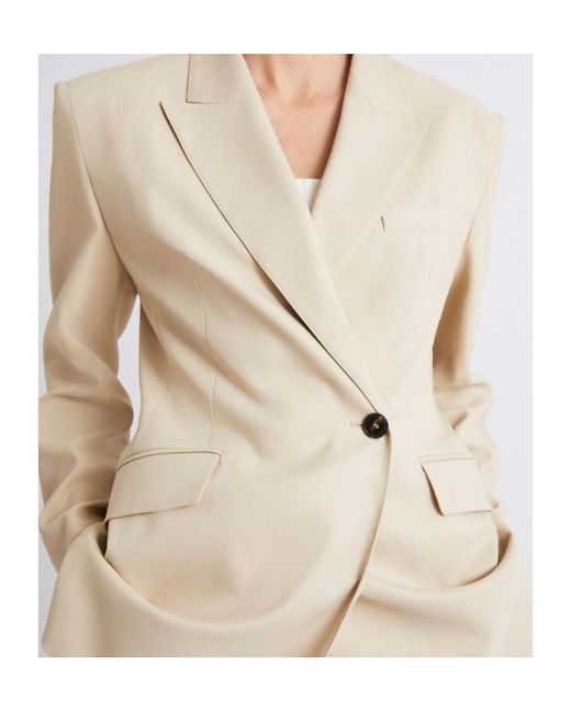 Marella Natural Stretch Viscose-Blend Twill Blazer