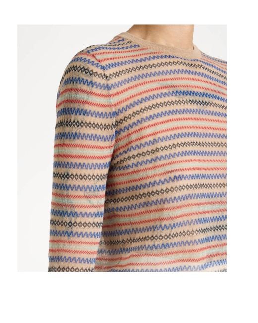 J.W. Anderson White Striped-Pattern Sweater