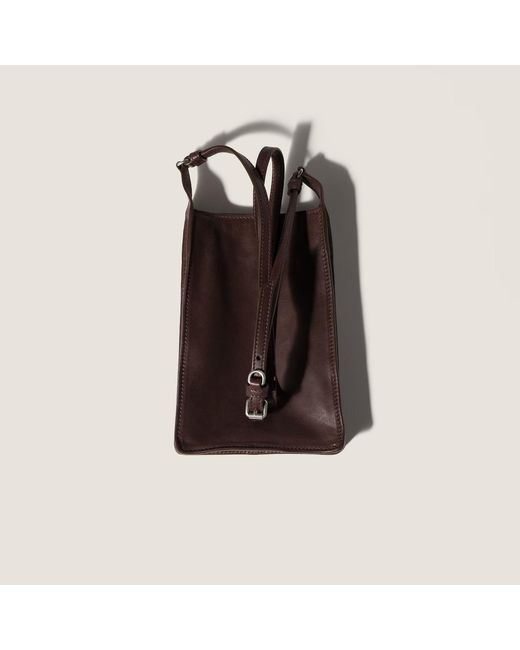 Miu Miu Brown Nappa Leather Pouch