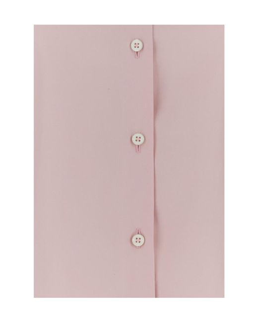 Jil Sander Pink Poplin Buttoned Shirt