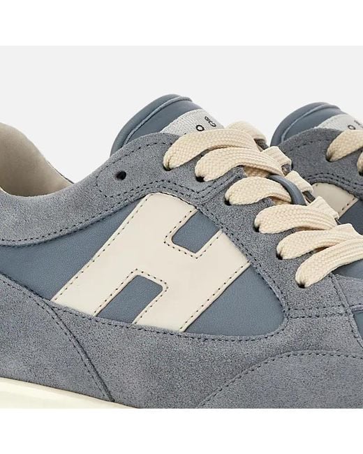 Hogan Blue Interactive Lace-Up Sneakers