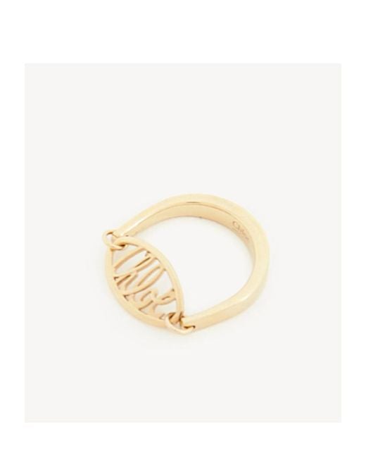 Chloé White Logo Ring